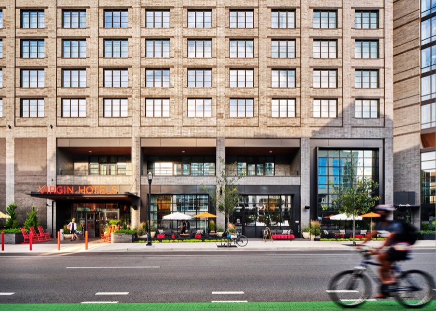 Virgin Hotels Nashville exterior at 1 Music Square West
